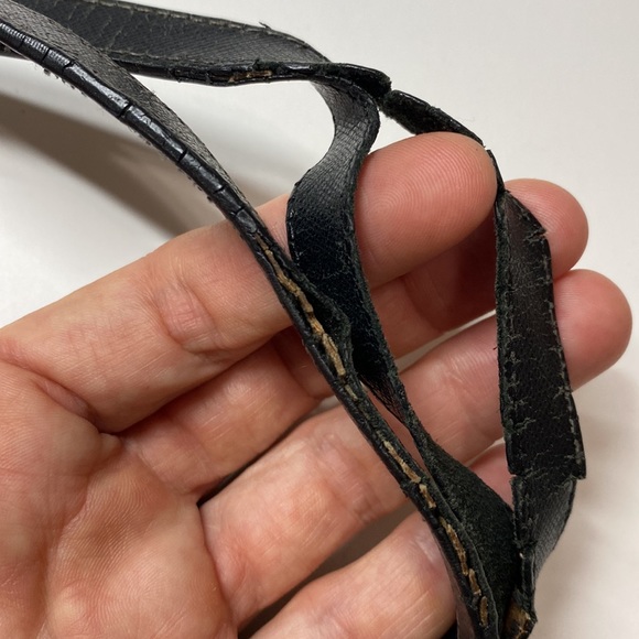 Vintage Prada Saffiano Triang Purse Baltic Black 2004 - Picture 12 of 12